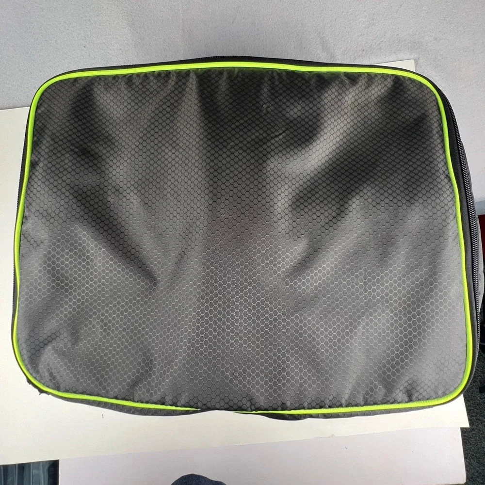 Yorepek Shoe Bag Travel Organizer OS Black Neon Green Padded Dividers Tech